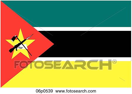 Clip Art - mozambique flag. Fotosearch