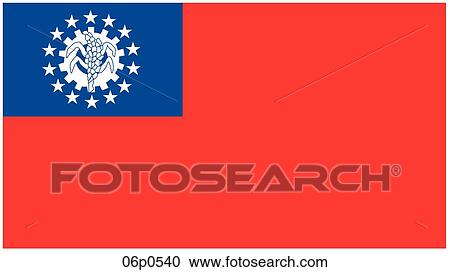 myanmar flag View Large Clip Art Graphic Clipart - myanmar flag. Fotosearch
