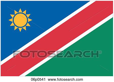 Clipart - namibia flag. Fotosearch