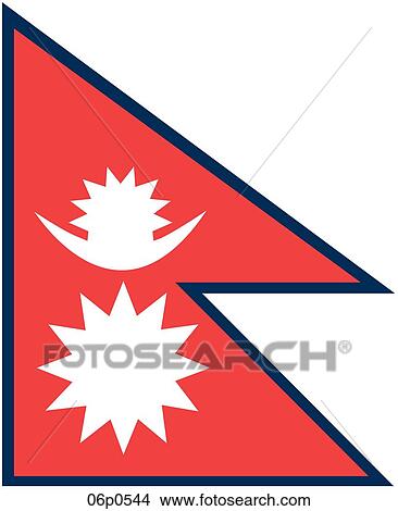 Clipart - nepal flag. Fotosearch
