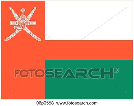 Clip Art - oman old flag. Fotosearch