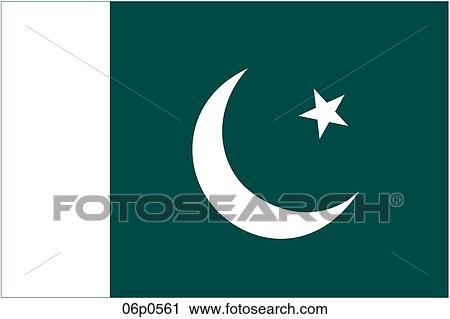 pakistan state & war flag View Large Clip Art Graphic Clipart - pakistan state & war flag. Fotosearch