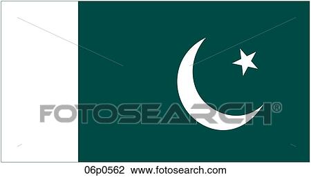 Clipart - pakistan war ensign flag. Fotosearch
