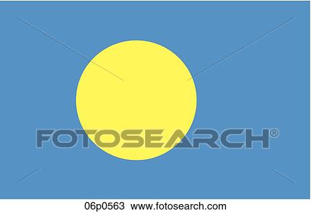 Clipart - palau flag. Fotosearch