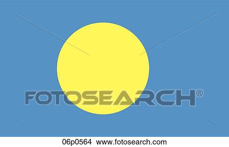 Clipart - palau old flag. Fotosearch