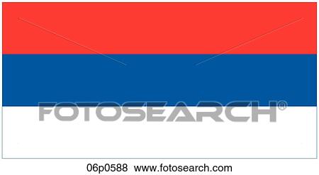 Clip Art - serbia old flag. Fotosearch