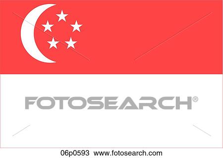 Clipart - singapore flag. Fotosearch