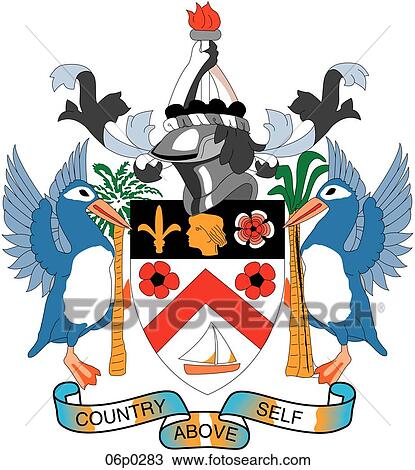 Clipart - st kitts & st nevis. Fotosearch