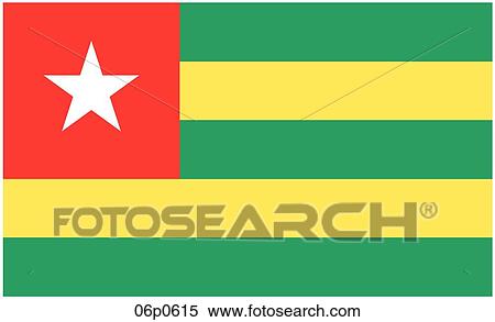 Clipart - togo flag. Fotosearch