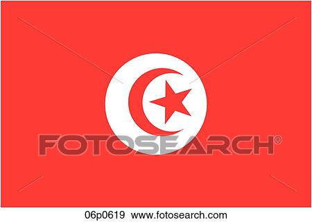 Clip Art - tunisia flag. Fotosearch