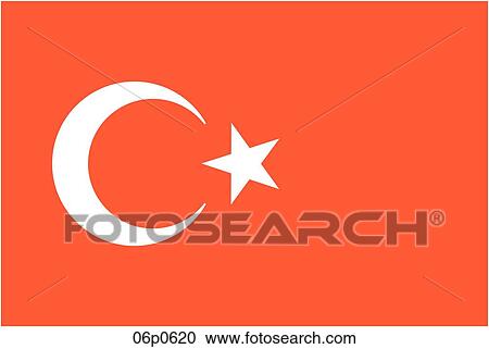 turkey flag View Large Clip Art Graphic Clipart - turkey flag. Fotosearch