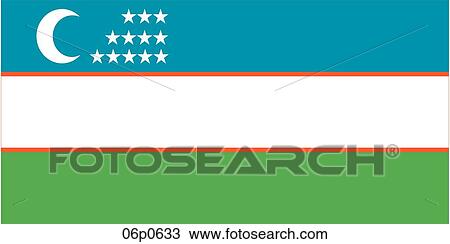 Clipart - uzbekistan flag. Fotosearch