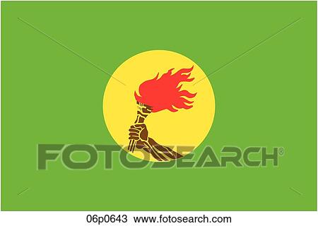 Clipart - zaire flag. Fotosearch