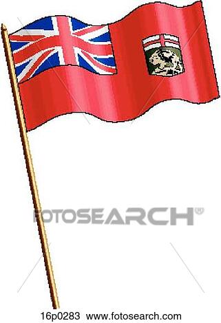 Clipart of Manitoba Flag, waving 16p0283 - Search Clip Art ...