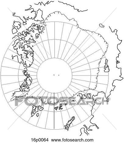 Clipart - Arctic Projection (Canada). Fotosearch