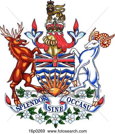 Clip Art - BC Coat of Arms. Fotosearch