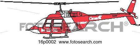 Clipart - Bell 206B. Fotosearch