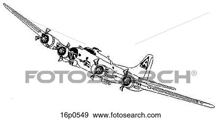 Clip Art - Boeing B-17 Flying Fortress. Fotosearch