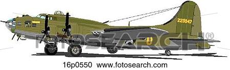 Boeing B-17G Flying Fort View Large Clip Art Graphic Clipart - Boeing B-17G Flying Fort. Fotosearch