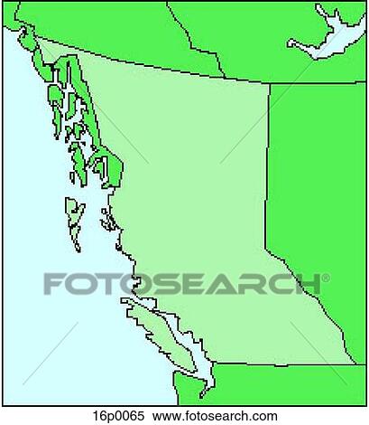 British Columbia View Large Clip Art Graphic Clipart - British Columbia. Fotosearch