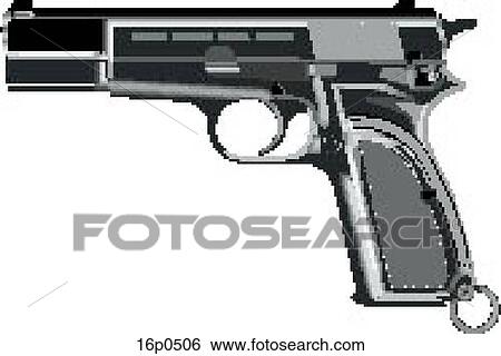 Browning FN Hi-Power View Large Clip Art Graphic Clip Art - Browning FN Hi-Power. Fotosearch