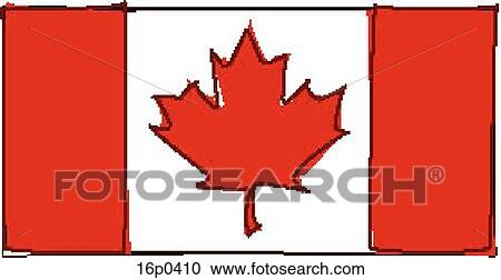 Clipart - Canada Flag Sketch. Fotosearch