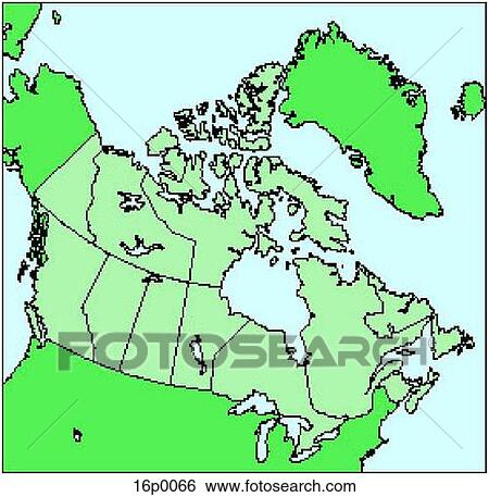 Canada Projected View Large Clip Art Graphic Clip Art - Canada Projected. Fotosearch