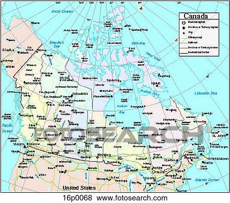 Clip Art - Canadian Map. Fotosearch