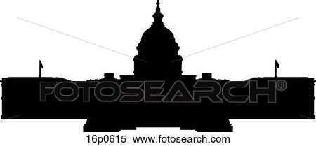Clipart - Capitol Silhouette_. Fotosearch