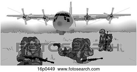 CC-130 Air Assault (C) View Large Clip Art Graphic Clip Art - CC-130 Air Assault (C). Fotosearch