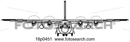 CC-130 front view View Large Clip Art Graphic Clipart - CC-130 front view. Fotosearch
