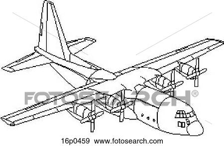 CC-130B Perspective View Large Clip Art Graphic Clip Art - CC-130B Perspective. Fotosearch