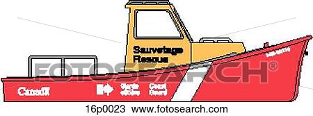 Clipart - CCGC Rescue Craft 6 4 m. Fotosearch