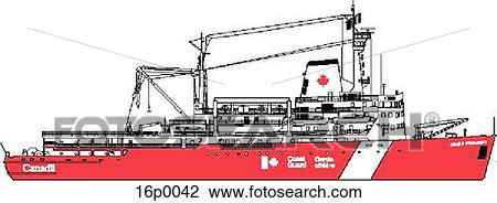 Clipart - CCGS Louis S St Laurent. Fotosearch