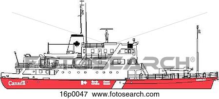 CCGS Nicolet side view View Large Clip Art Graphic Clip Art - CCGS Nicolet side view. Fotosearch