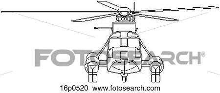 CH-124 front View Large Clip Art Graphic Clipart - CH-124 front. Fotosearch