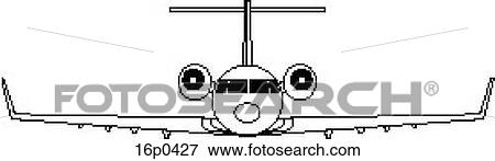 CP-144A Challenger Front View Large Clip Art Graphic Clip Art - CP-144A Challenger Front. Fotosearch