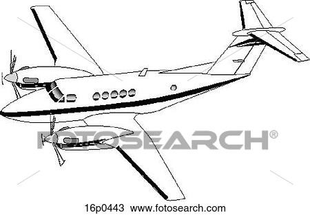 Download CT-145 King Air persp left Clipart | 16p0443 | Fotosearch