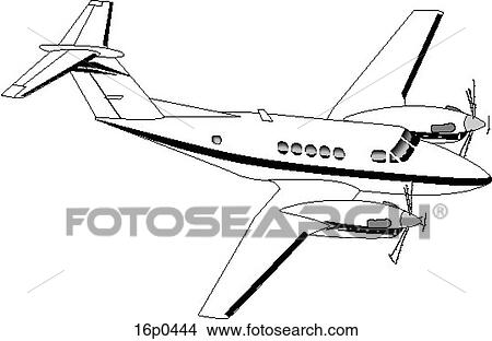 CT-145 King Air persp right View Large Clip Art Graphic Clipart - CT-145 King Air persp right. Fotosearch