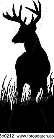 Deer Silouette View Large Clip Art Graphic Clipart - Deer Silouette. Fotosearch
