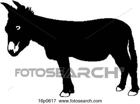Clip Art - Donkey_. Fotosearch