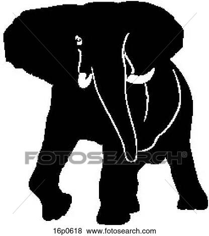 Clip Art - Elephant_. Fotosearch
