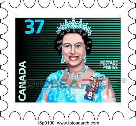 Clipart - HM Queen Elizabeth II. Fotosearch