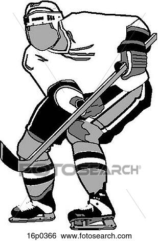 Clip Art - Hockey Player. Fotosearch