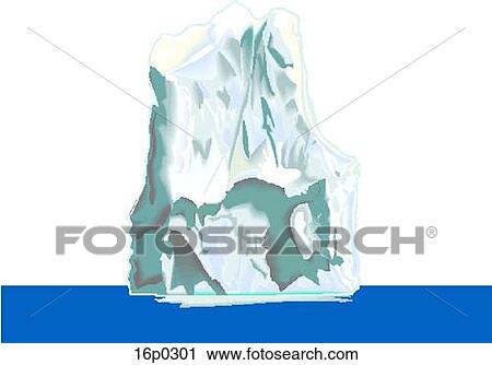 Iceberg View Large Clip Art Graphic Clipart - Iceberg. Fotosearch