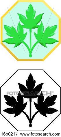Clip Art - Maple Leaf ornament. Fotosearch