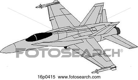 MDD CF_18 Hornet View Large Clip Art Graphic Clipart - MDD CF_18 Hornet. Fotosearch