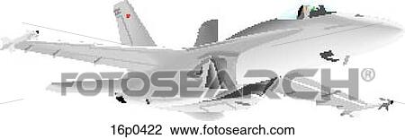 MDD CF_18E Bottom View Large Clip Art Graphic Clipart - MDD CF_18E Bottom. Fotosearch