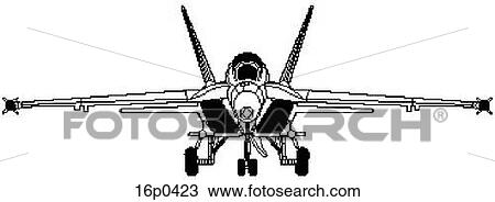 Clipart - MDD CF_18E front. Fotosearch