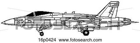 MDD CF_18E side View Large Clip Art Graphic Clipart - MDD CF_18E side. Fotosearch